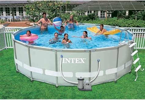 Intex 26322uk Ultra Frame Pool Set Greyblue 16 Ft X 48 Inch Amazon