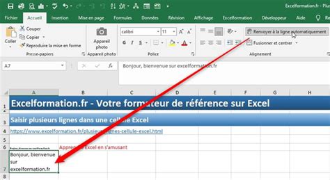 Ajouter Un Tiret Dans Une Cellule Excel - Insérer un retour à la ligne dans une cellule Excel pour afficher
