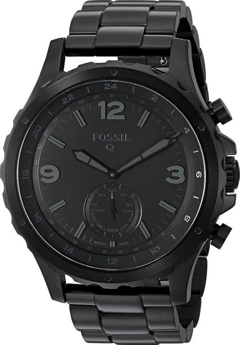 Fossil Q Mens Nate Stainless Steel Hybrid Smartwatch