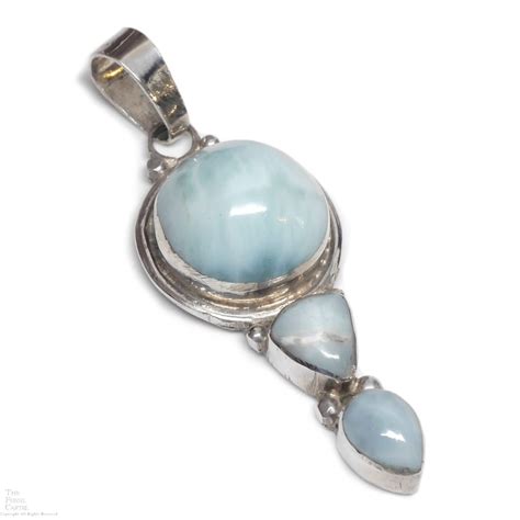 Larimar Sterling Silver Pendant The Fossil Cartel