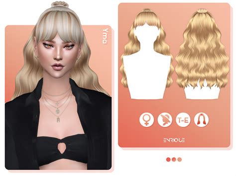 Enriques4 Yma Hairstyle The Sims Resource Sims 4 Hairs
