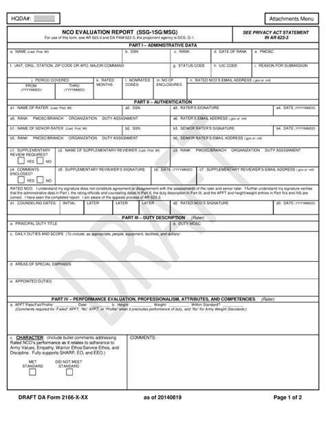 Fillable Online Hrc Army Nco Evaluation Reportpdffillercom Form Fax