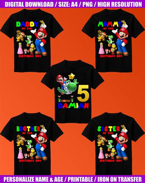 The Mario Birthday Shirt Is Available For All Ages