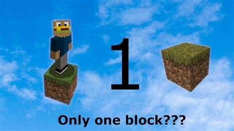 Skyblock is a popular form of survival in minecraft that has gained popularity since its release. One block. Skyblock. - YouTube