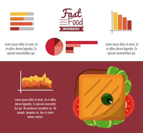 Premium Vector Fast Food Infographic Colorful Design