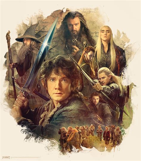 The Hobbit Desolation Of Smaug Movie Characters Montage Wall Mural Available From Wallsauce