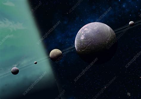 Uranus And Moons Stock Image R410 0081 Science Photo Library