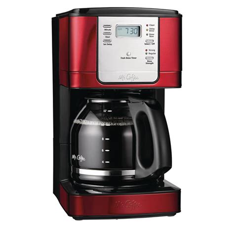 Mr Coffee 12 Cup Programmable Coffee Maker Jwx31 Rb The Home Depot