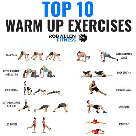 Roballenfitness 🔥top 10 Warm Up Exercises🔥 Follow Roballenfitness For More Fitness Nutrition