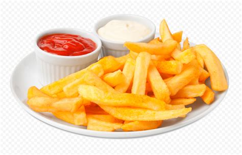 Hd Plate Of French Fries With Ketchup And Mayo Png Citypng
