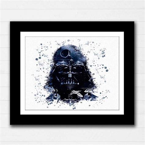 Darth Vader Star Wars Watercolor Painting Print By Roseandelaine