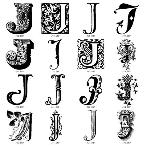 Decorative Letters J Lettering Alphabet J Calligraphy Creative