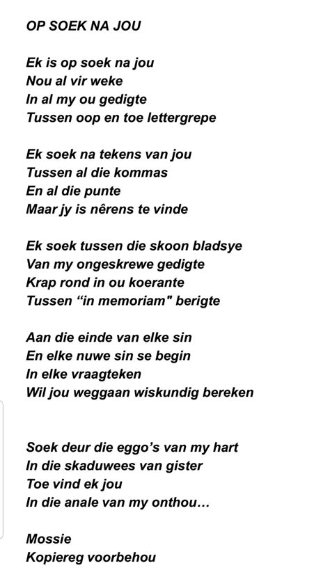 Afrikaanse Gedigte Afrikaanse Gedigte Gedigte Hier Is