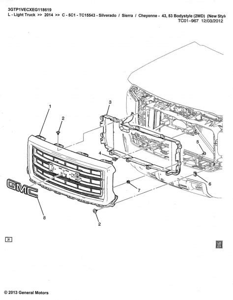 Chevy Tailgate Parts Diagram