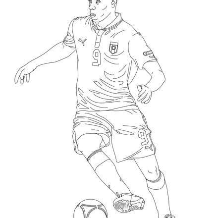 FUTBOLISTAS para colorear - pintar los 48 mejores jugadores de fútbol
