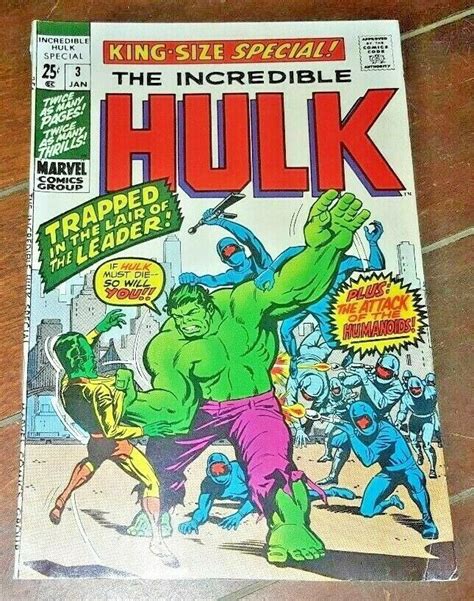 The Incredible Hulk King Size Special 3 1971 Marvel Free