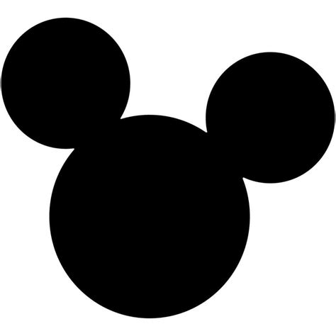 Mickey Mouse Silhouette Template | Mickey mouse silhouette, Mickey