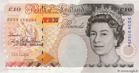10 Pounds England 1993 P386a B840498 Банкноты