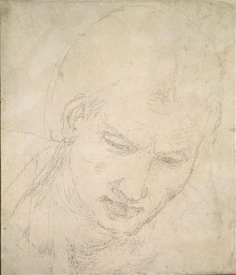 Study Of A Head C1490 1560 By Michelangelo Buonarroti