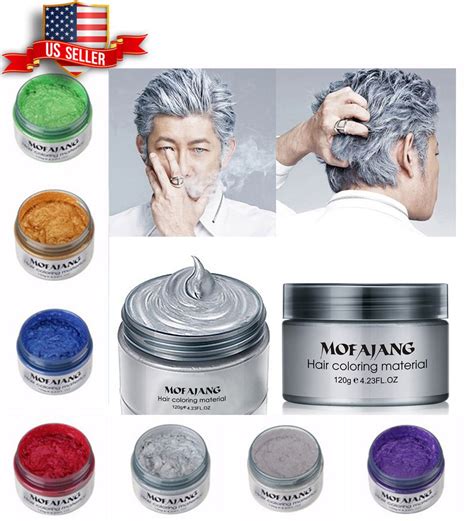 Unisex Diy Hair Color Wax Mud Dye Cream Temporary Modeling 7 Colors Venicare Grey