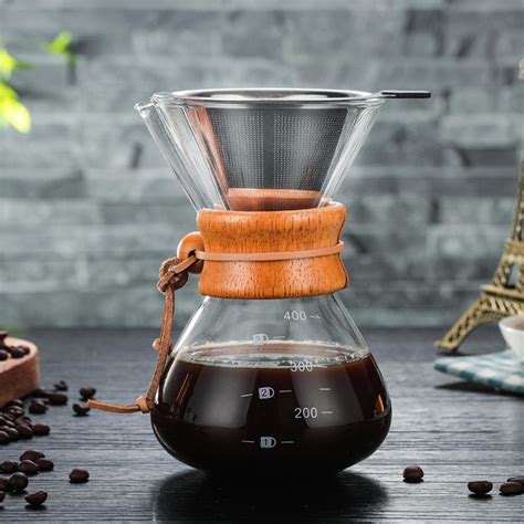 400 Ml Glass Pour Over Coffee Manual Drip Coffee Maker