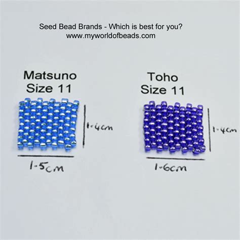 Seed Bead Sizes And Brands My World Of Beads