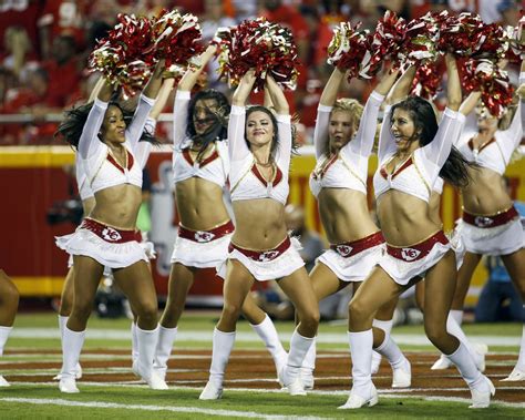 Kansas City Chiefs Cheerleaders Perform On The Field During A NFL Football Game Kansas City