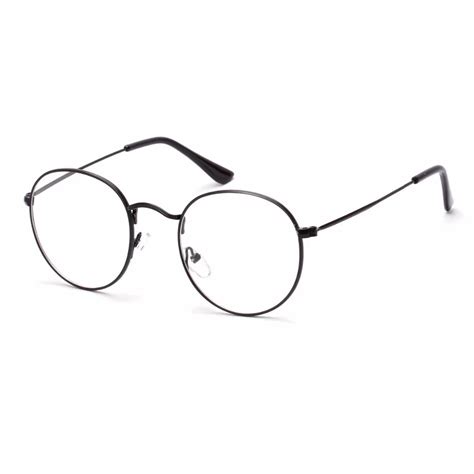 Korean Fashion Glasses With Clear Lenses Round Metal Frame Glasses Men