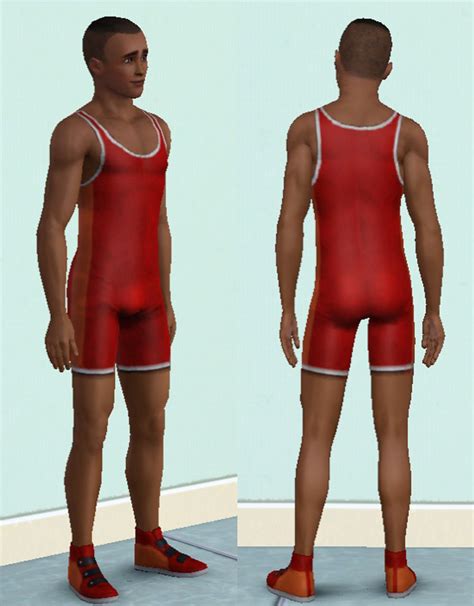 Mod The Sims Wrestling Singlet For Yaa Males