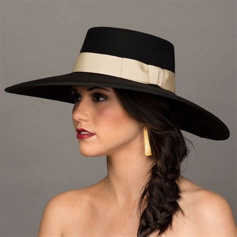 Reserved Gaucho Hat 5 Wide Brim Black Hat Bolero Etsy Women
