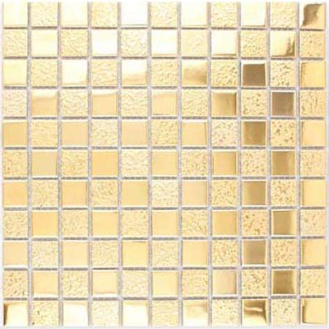 Gold Porcelain Tile Square 1 Glaze Ceramic Mosaic Plating Craftsman