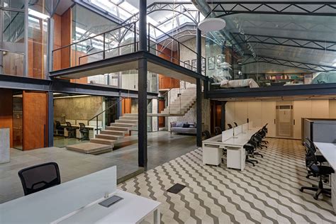 Office In Mumbai By Sjk Architects Industrial Loft Design Converted