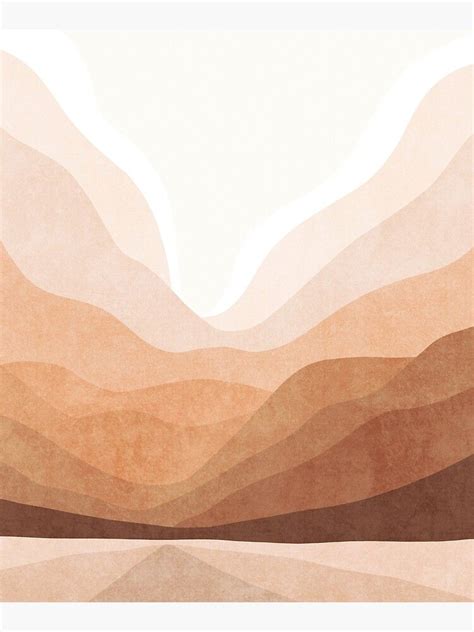 Warm Mountain Landscape Mounted Print By Miss Belle In 2021 Abstract