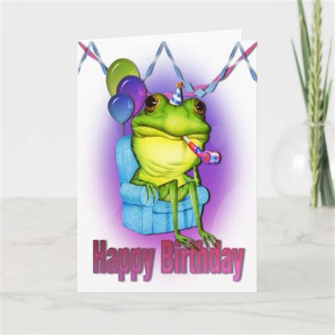 Frog Happy Birthday Card