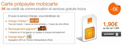 Carte Sim Mobicarte Orange A Seulement 190 Euros Port Inclus Au Lieu
