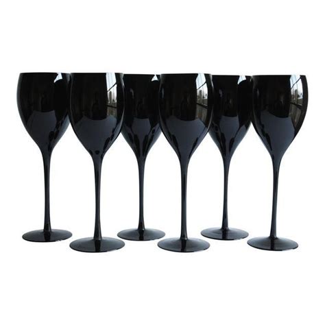 Black Long Stemmed Wine Glasses Black Wine Glass Wine Wine Glasses