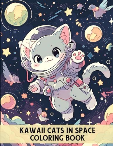 Kawaii Cats In Space Coloring Book Cats In Space Coloring Book With