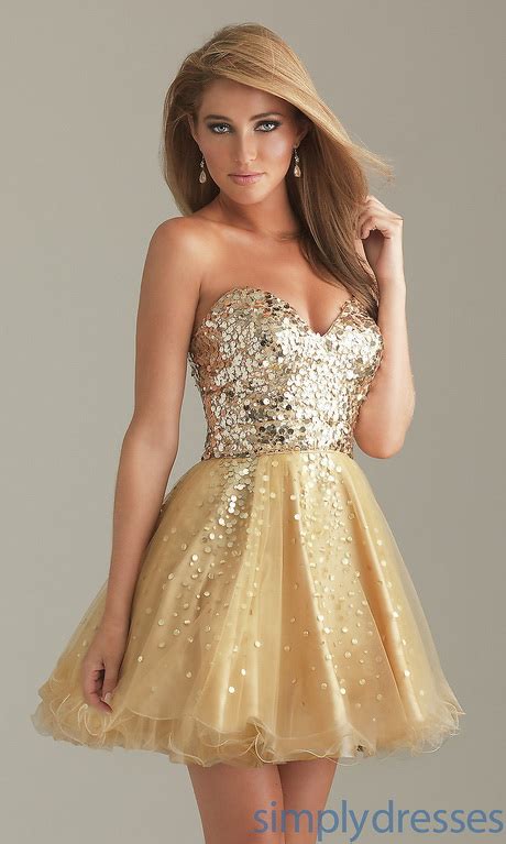 Gold Homecoming Dresses