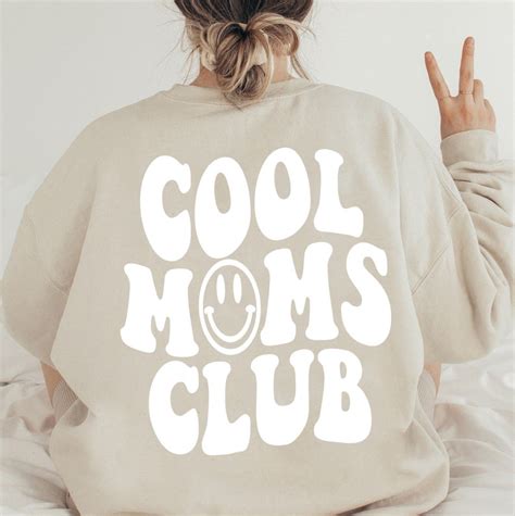 Cool Moms Club Sweatshirt Cool Moms Shirt Mama Shirt Etsy