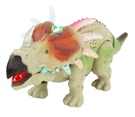 Triceratops Dinosaur Toy For Kids Lights Sounds Real Movement Loud Roar
