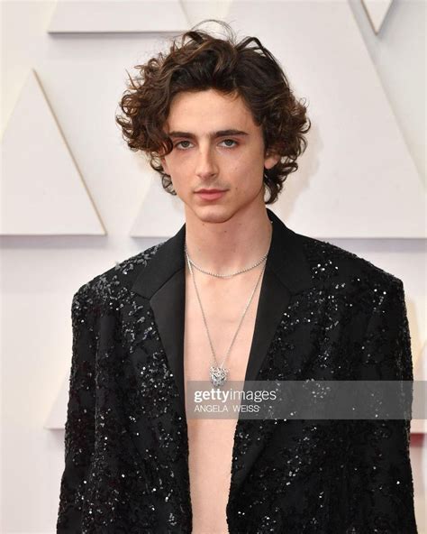 Timothée Chalamet on the red carpet of the 94th Academy Awards Oscars