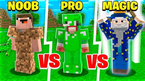 Noob Vs Pro Vs Magic Minecraft Player Youtube