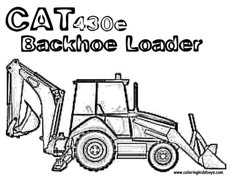 Back Hoe For Tee Coloring Pages Tractor Coloring Pages Free