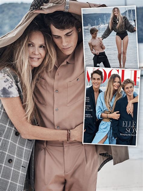 Elle Macpherson On Cover Of Vogue Australia With Sons Flynn Cy Daily Telegraph
