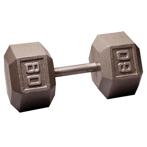Sdx80 80 Lb Cast Iron Hex Dumbbell Body Solid