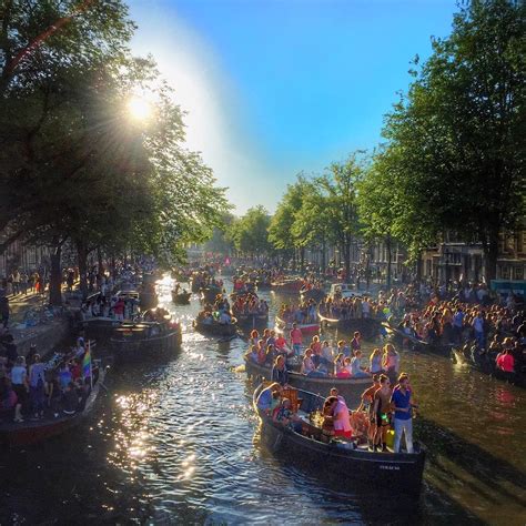 pride amsterdam gay pride europride2016 boats on canals fairytale that guy from rotterdam