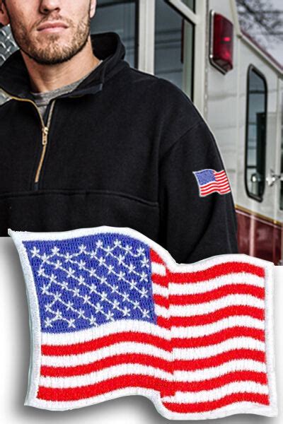 Left Sleeve Wavey American Flag Patch