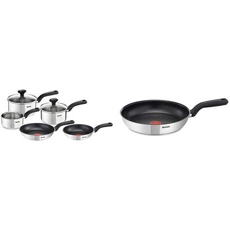 Buy Tefal 5 Piece Comfort Max Stainless Steel Pots And Pans