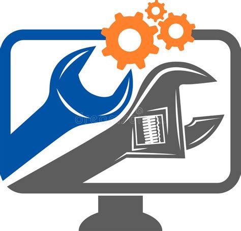 Computer Service Logo Stock Vector Illustration Of Creative 104312796