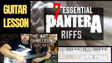 7 Essential Pantera Riffs With Tabs Youtube